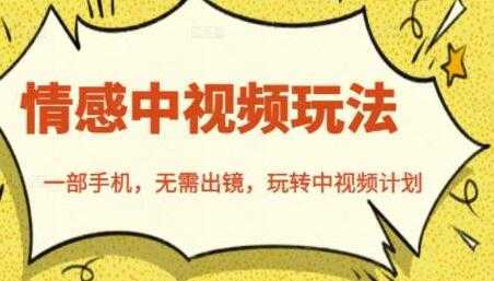 北北《情感中视频玩法》一部手机,无需出镜,玩转中视频计划-课程网