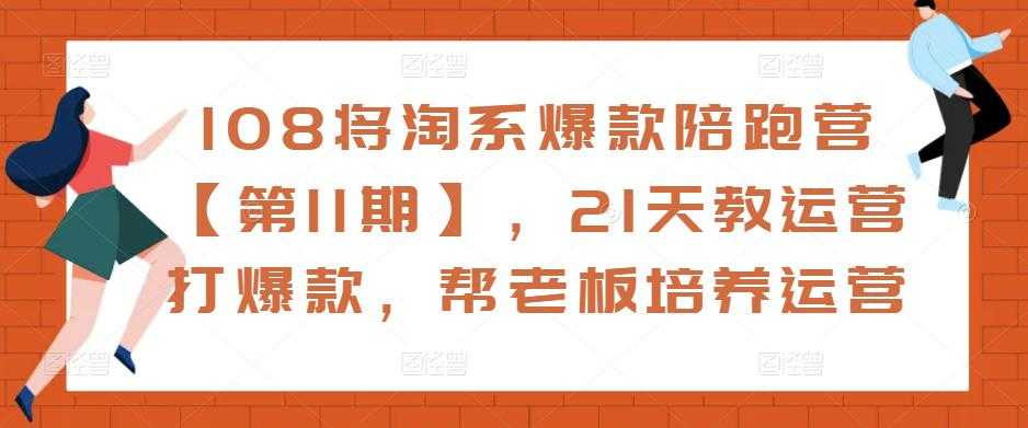 108将淘系爆款陪跑营【第11期】,21天教运营打爆款,帮老板培养运营-课程网