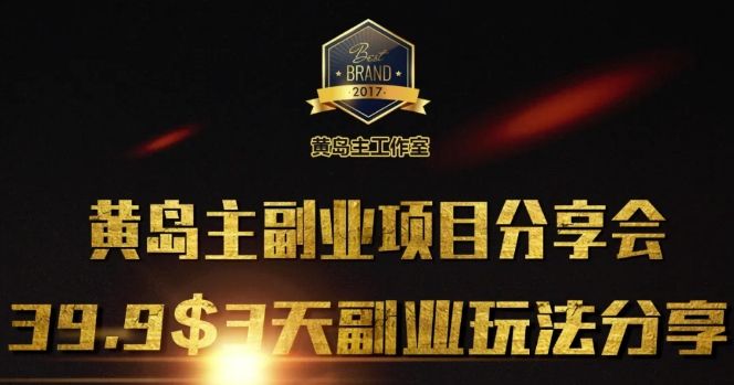 黄岛主副业分享会1期:3天3个副业玩法,速度上车-课程网