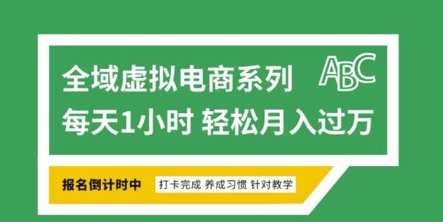 全域虚拟电商变现系列,通过平台出售虚拟电商产品从而获利-课程网