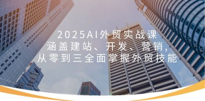 AI外贸实战课：涵盖建站、开发、营销, 从零到三全面掌握外贸技能-课程网