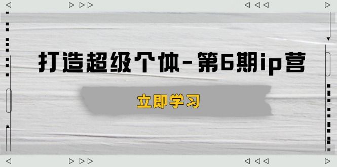 打造 超级个体-第6期ip营-课程网