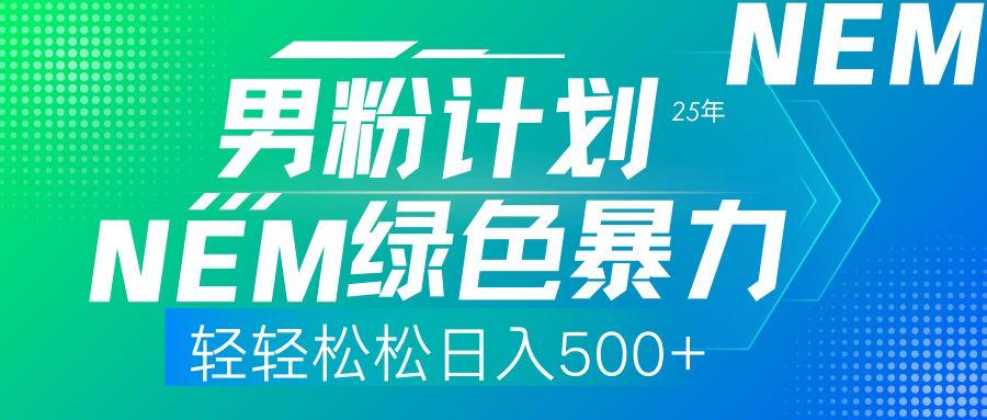 25年新男粉计划绿色暴力项目轻轻松松日收500+-课程网