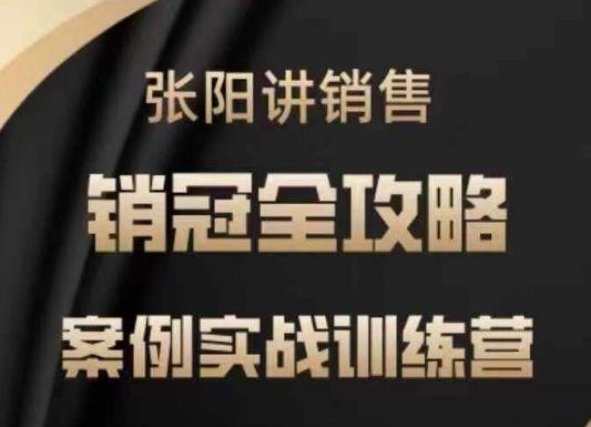 张阳讲销售实战训练营,案例实战训练,销冠全攻略-课程网