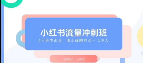 小红书流量冲刺班2025，最懂小红书的女人-课程网