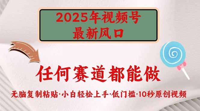 2025年视频号新风口,低门槛只需要无脑执行-课程网