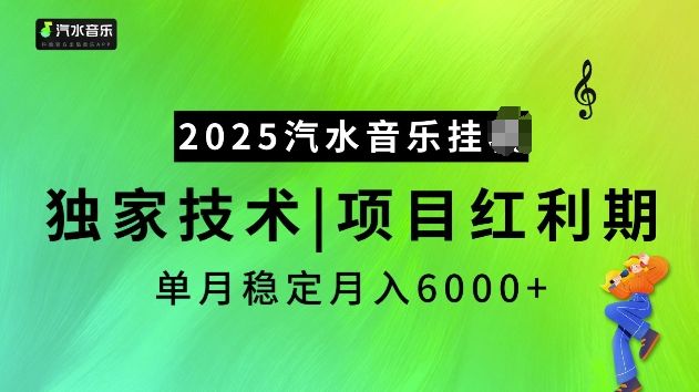 2025汽水音乐挂JI项目,独家最新技术-课程网