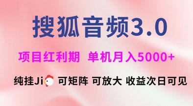 搜狐音频挂ji3.0.可矩阵可放大,独家技术,稳定月入5000+【揭秘】-课程网