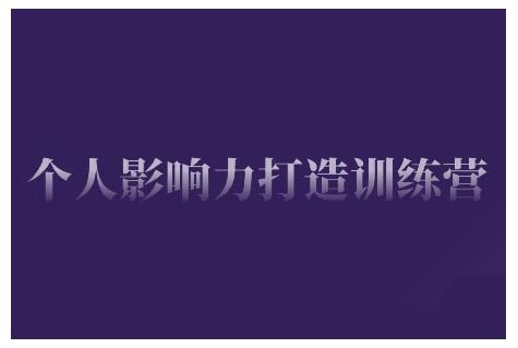 个人影响力打造训练营,掌握公域引流-课程网