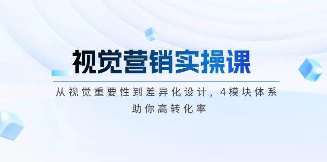 视觉营销实操课, 从视觉重要性到差异化设计, 4模块体系-课程网